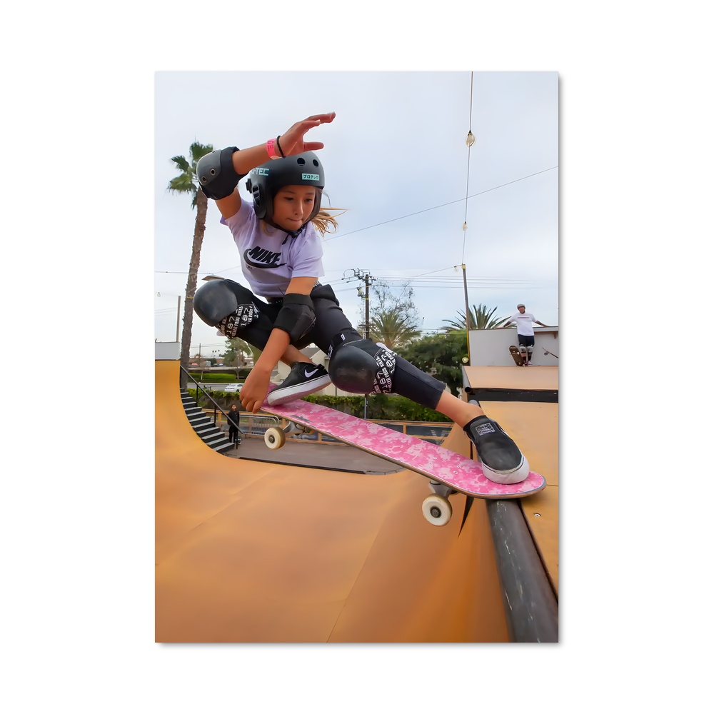 Poster Trick Girl – affiche Skateboard
